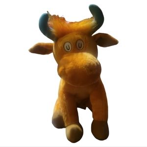 Vtg 70 Kohls Cares Plush COW Mr Brown Can Moo Can You Stuffed Animal Longhorn